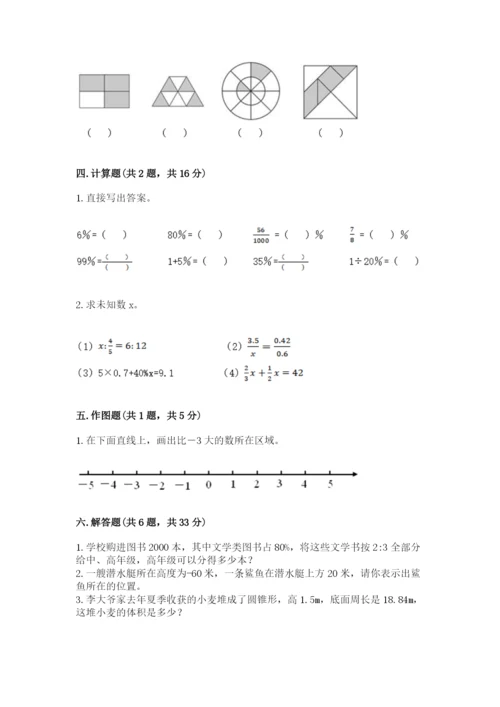 人教版六年级下册数学期末测试卷含答案（典型题）.docx