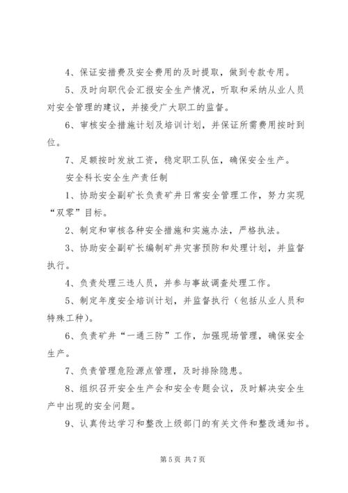 煤矿党委书记安全生产责任制 (4).docx