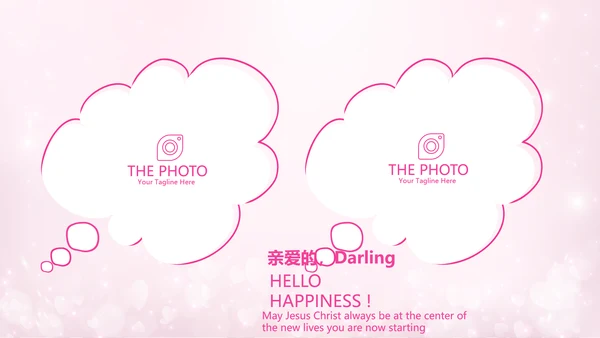 粉色精美今天我满月啦电子相册PPT动态模板