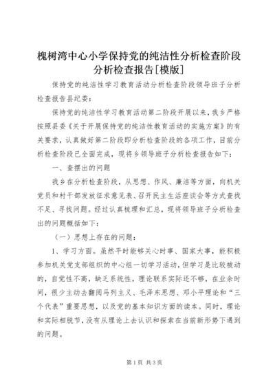 槐树湾中心小学保持党的纯洁性分析检查阶段分析检查报告[模版] (3).docx