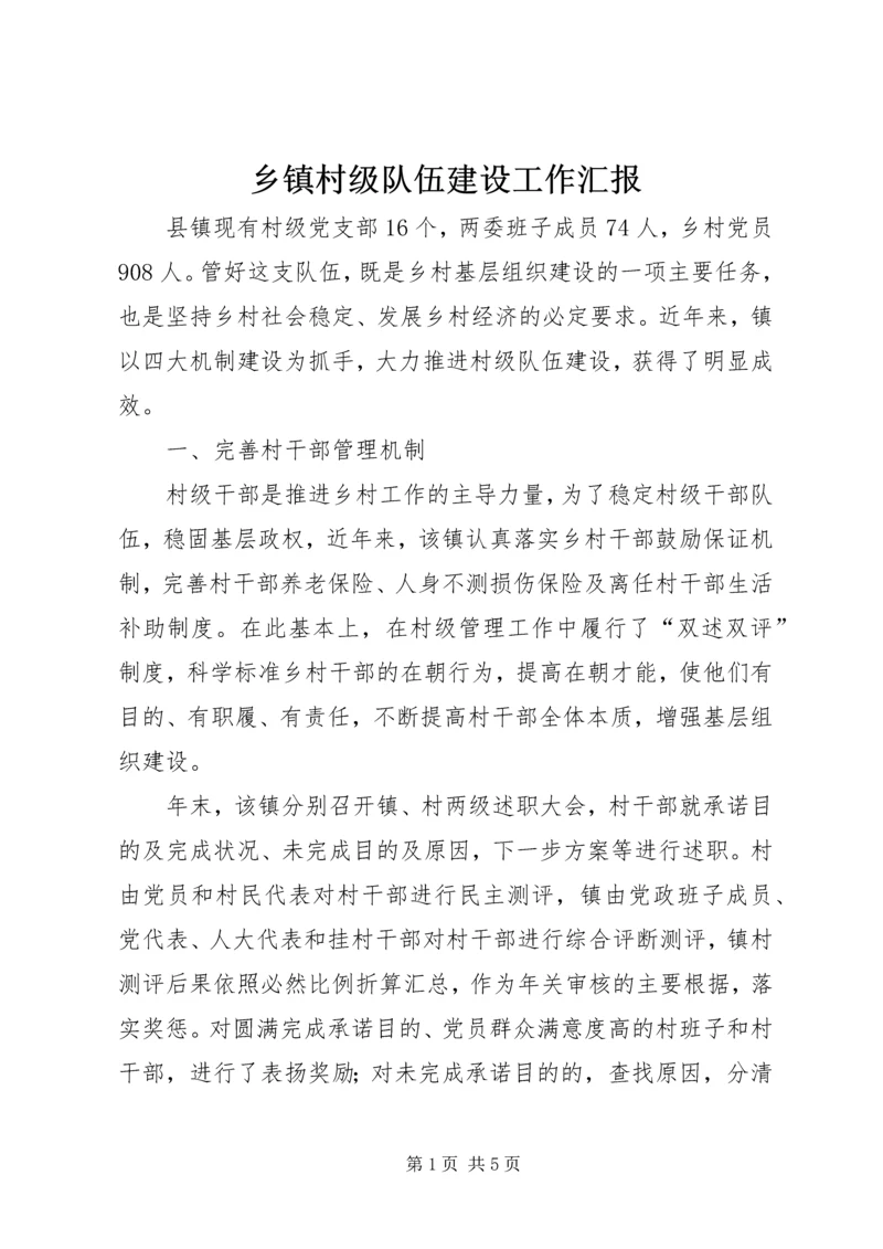 乡镇村级队伍建设工作汇报.docx