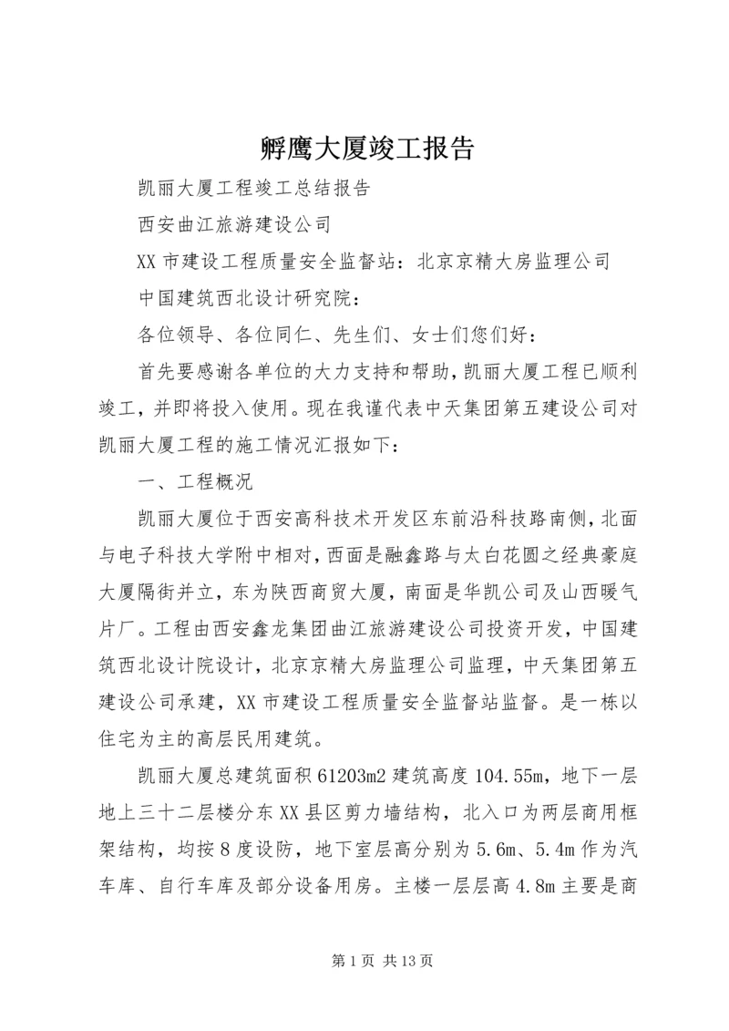 孵鹰大厦竣工报告 (2).docx