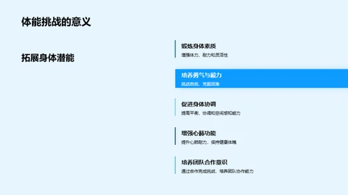 挑战体能 极限自我