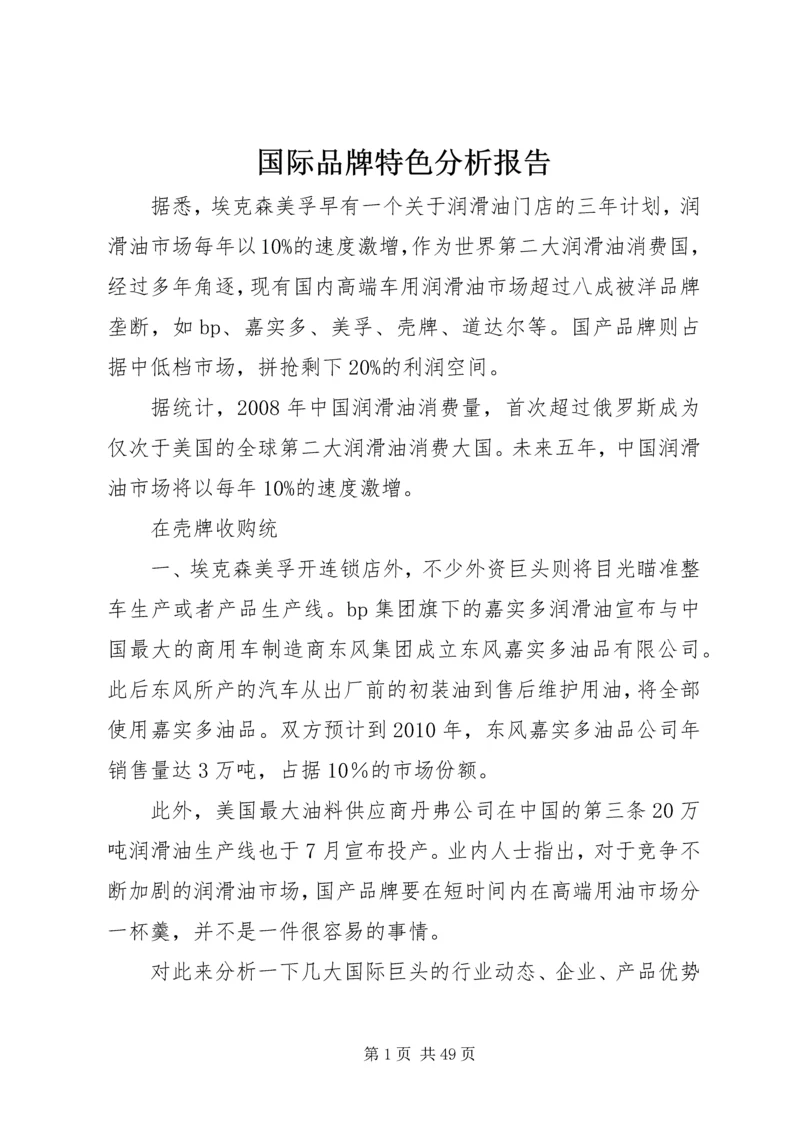 国际品牌特色分析报告.docx