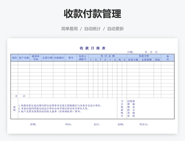 收款付款管理