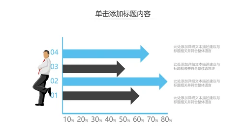 蓝色欧美风企业宣传工作汇报通用PPT模板