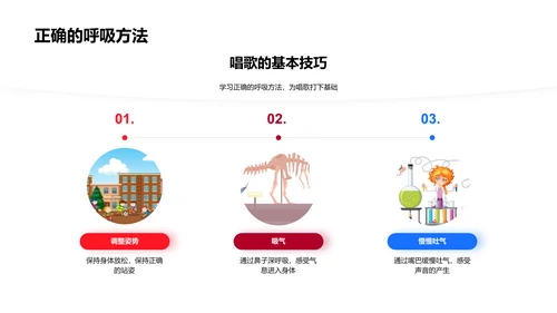 唱歌技巧教学课件PPT模板