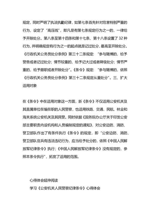 学习人民警察纪律条令心得体会.docx