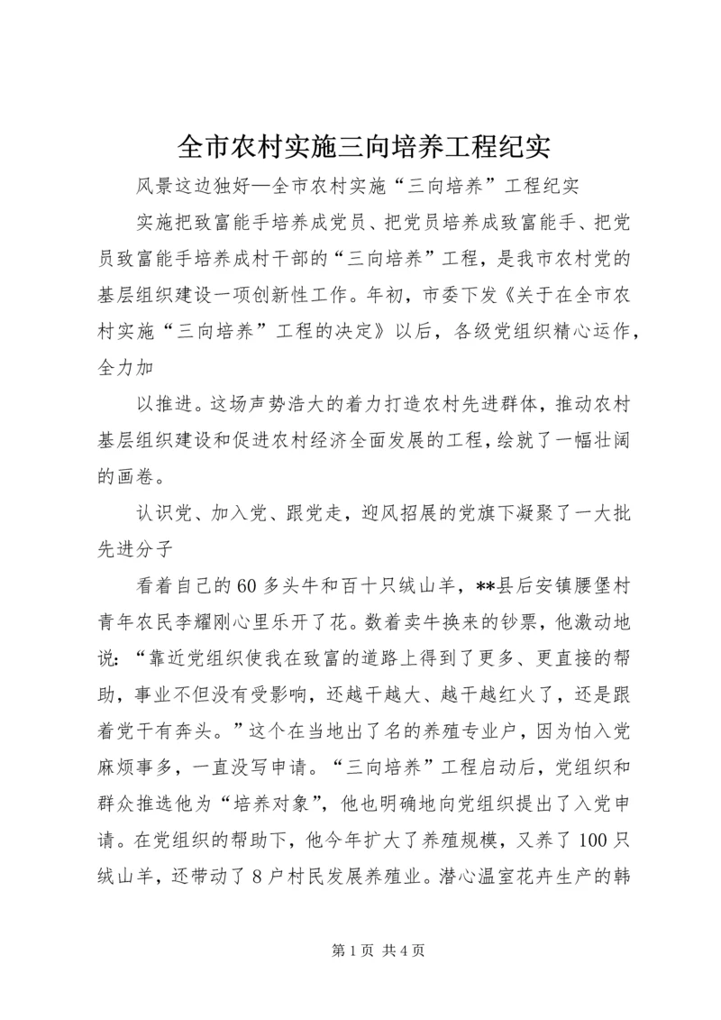 全市农村实施三向培养工程纪实 (3).docx