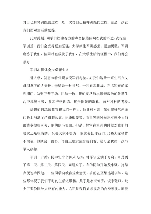 军训心得体会大学新生大全.docx