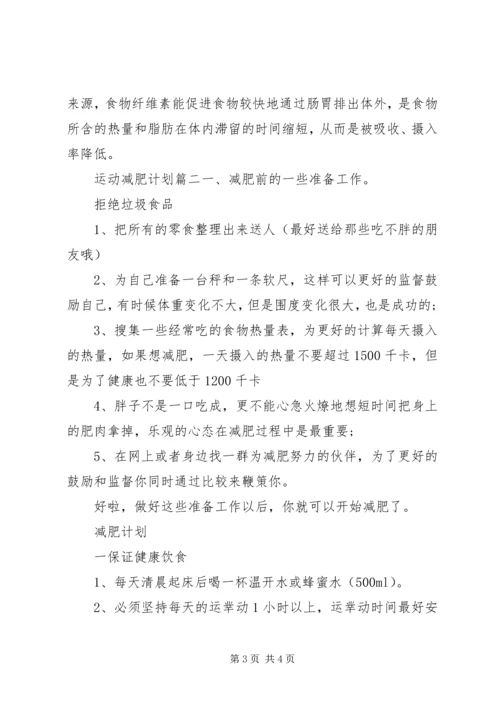 最新运动减肥计划.docx