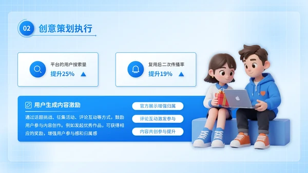 蓝色3D风互联网营销推广计划书PPT模板