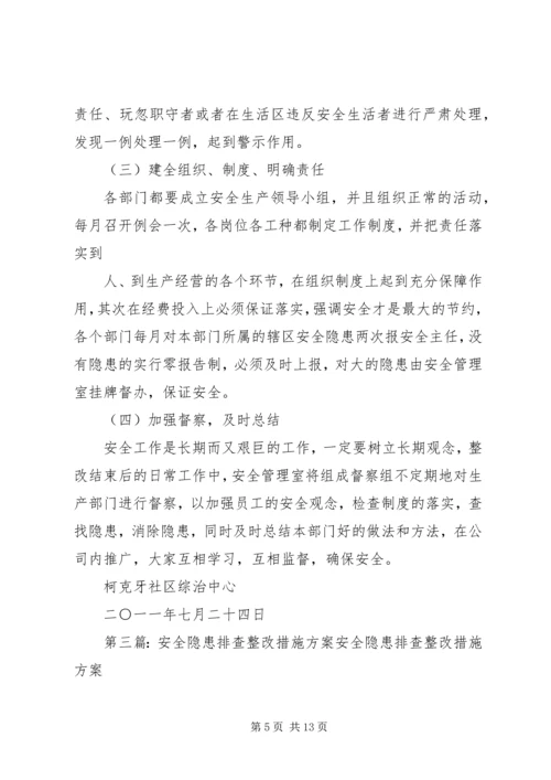 隐患排查记录整改措施方案.docx