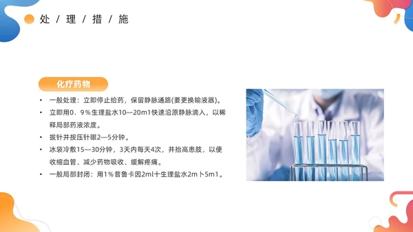 蓝色商务风药液外渗的应急预案及处理PPT模板护理医疗