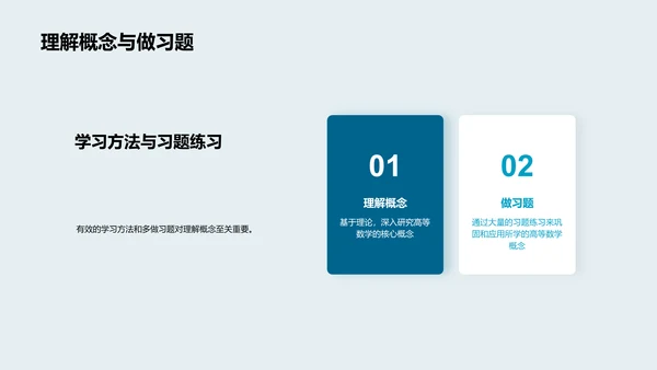 高等数学学习策略PPT模板