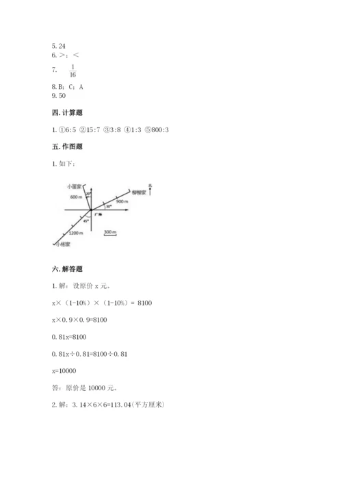 小学六年级上册数学期末测试卷含完整答案（全优）.docx