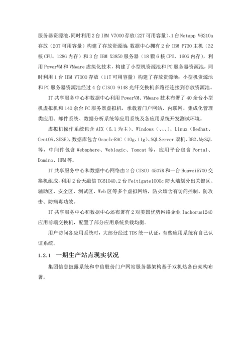 中信集团灾备中心建设专业方案.docx