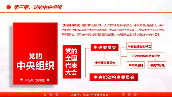 中国共产党章程党章党规学习解读PPT模板
