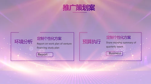 紫色励志业务启动大会战略合作策划PPT模板