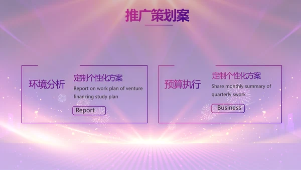 紫色励志业务启动大会战略合作策划PPT模板