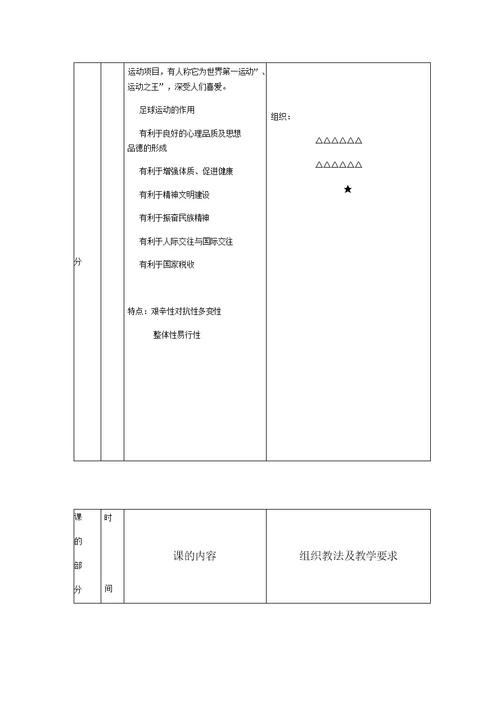 中小学足球课教案全册