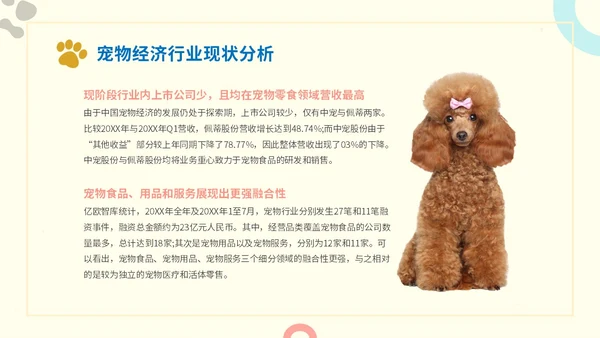简约实图狗宠物经济行业前景分析报告汇报模板