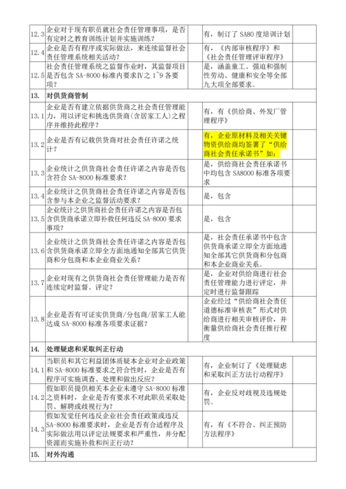 BSCI认证社会责任管理标准体系内审检查表.docx