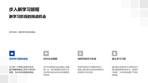 初中新学期导向PPT模板