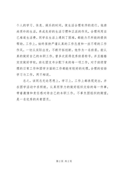 优秀共青团员个人主要事迹 (6).docx