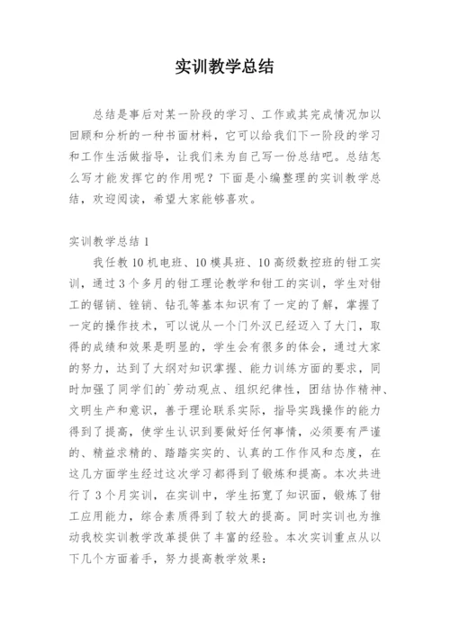 实训教学总结.docx