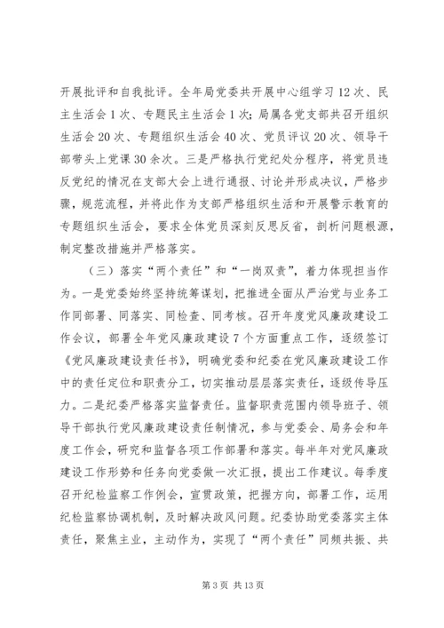 局领导关于党风廉政的工作报告.docx