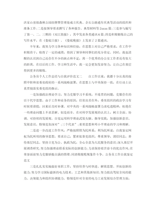 精编之公务员个人工作总结与自我评价范文.docx