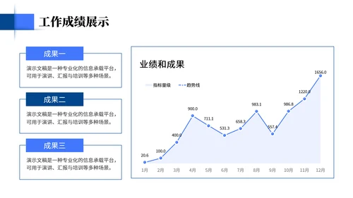 蓝色简约通用工作汇报PPT模板