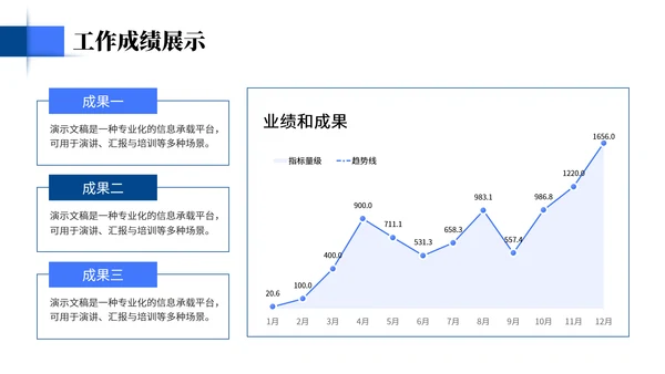 蓝色简约通用工作汇报PPT模板