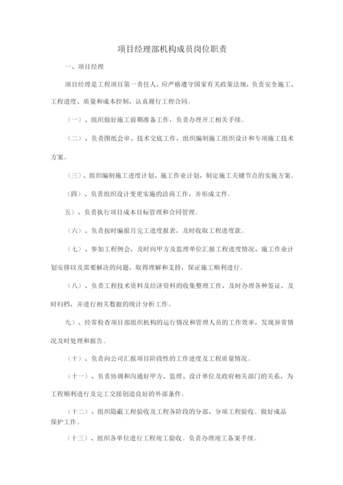 项目经理部机构成员岗位职责.docx