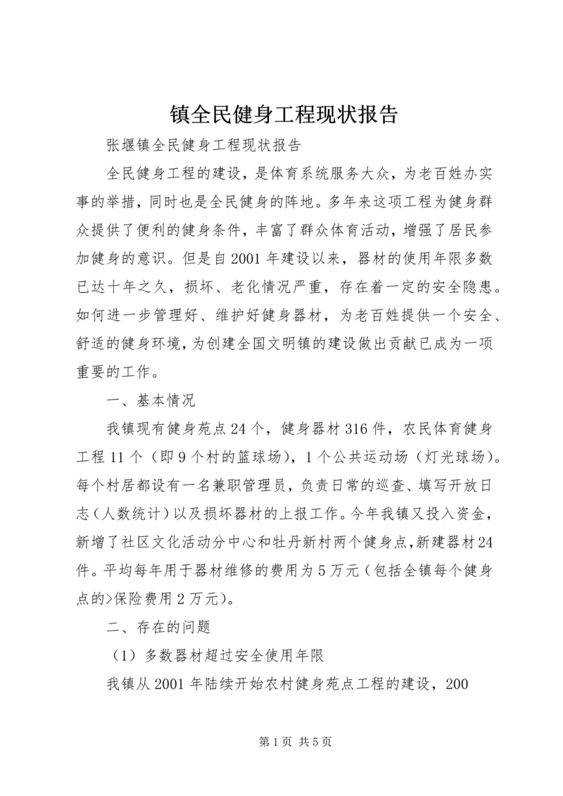 镇全民健身工程现状报告.docx