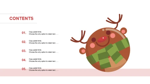 红色插画圣诞节节日庆典活动策划PPT模板