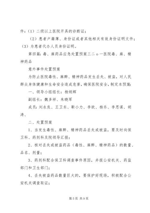 药学部毒、麻药品防盗工作预案.docx