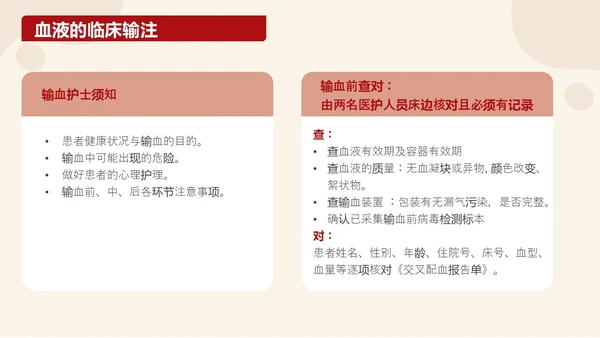 红色插画输血培训医护工作PPT课件