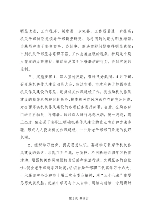 老干部局作风建设实施方案.docx