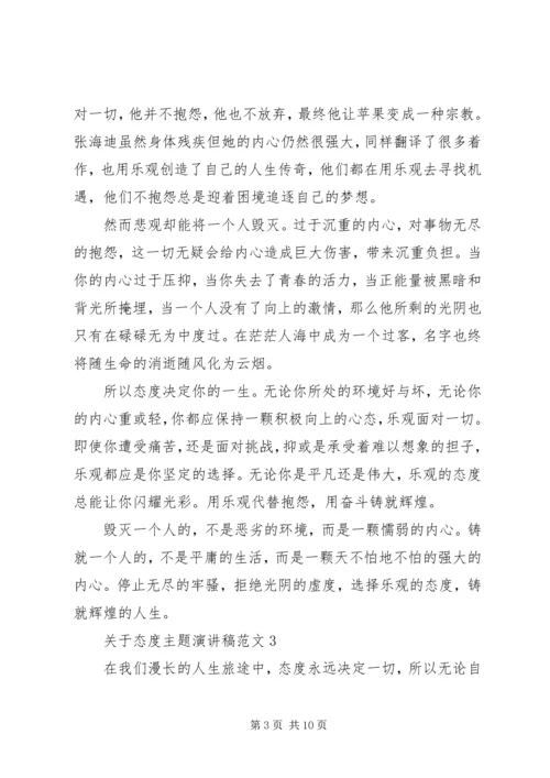 关于态度主题演讲稿范文5篇.docx