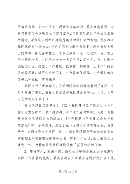 县社区建设工作汇报材料 (3).docx