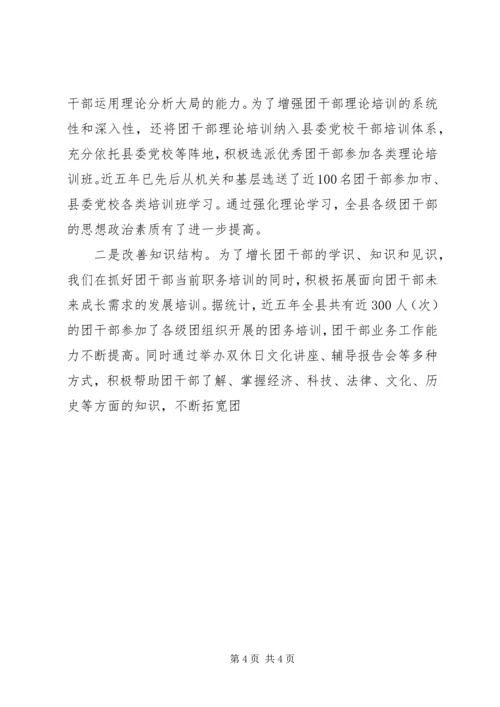 共青团干部队伍建设的调查与思考团县委解放思想调研文章 (3).docx