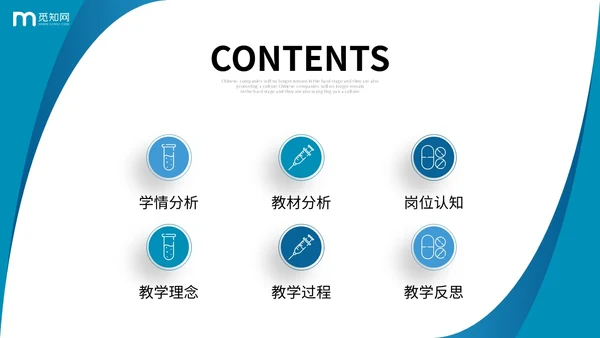 蓝色商务风简约形状护理行业说课PPT