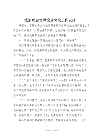 法治理念对照检查阶段工作安排 (3).docx