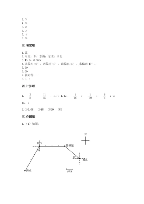 人教版六年级上册数学期末测试卷精品（突破训练）.docx