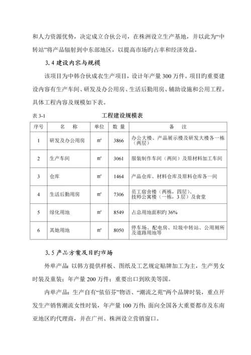 制衣厂建设专项项目具体申请报告.docx