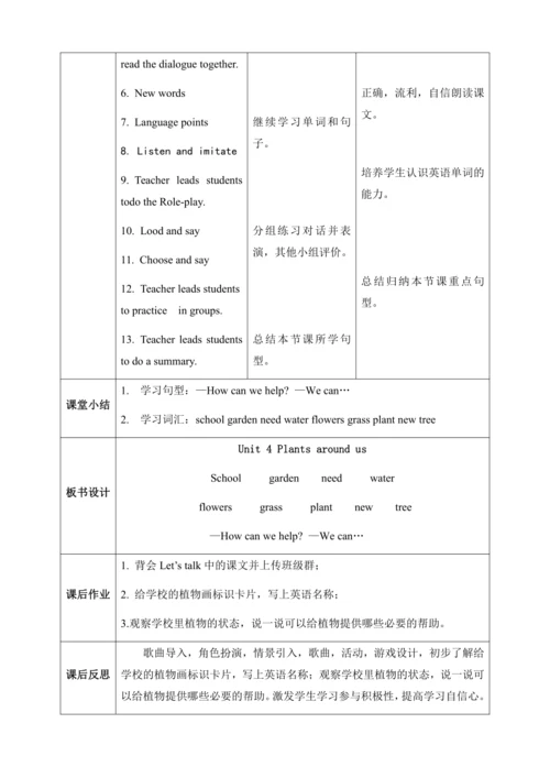 【核心素养】人教版英语三年级上册-U4 PB Let's talk & Look and discu