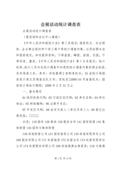 会展活动统计调查表.docx