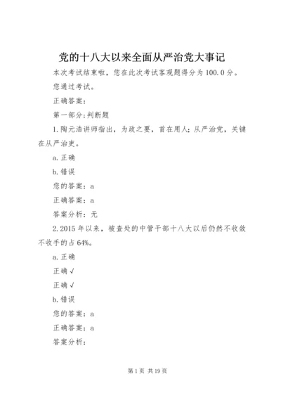 党的十八大以来全面从严治党大事记.docx